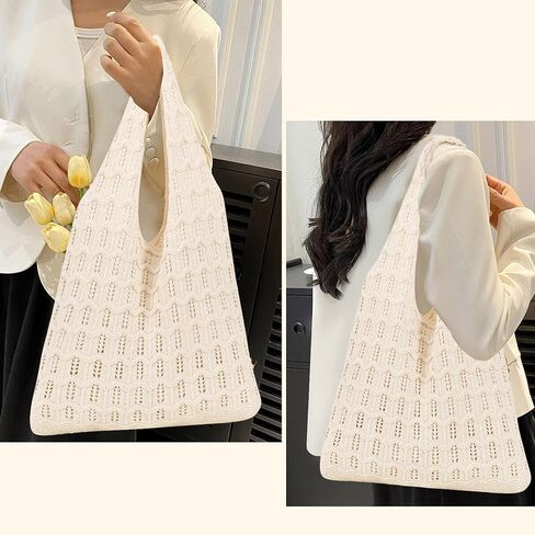 Crochet Beach Bag for Women, Beach Tote Bag for Summer Knit Mesh Shoulder Bag for Girls Travel Vacation Beach in Saudi Arabia