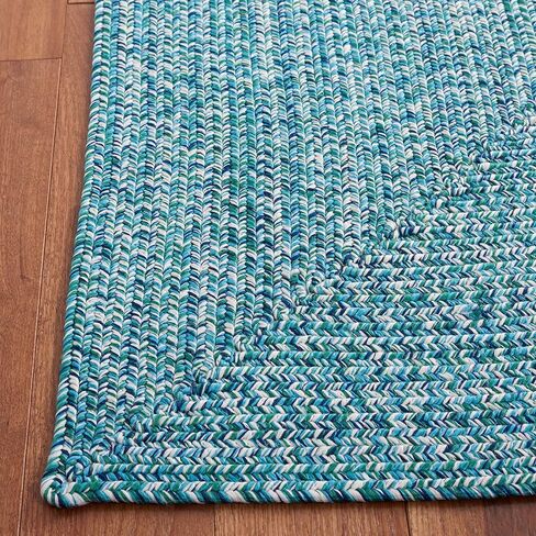 SAFAVIEH Braided Collection Runner Rug - 2'3" x 8', Black, Handmade Farmhouse, Ideal for High Traffic Areas in Living Room, Bedroom (BRA201Z) in Saudi Arabia