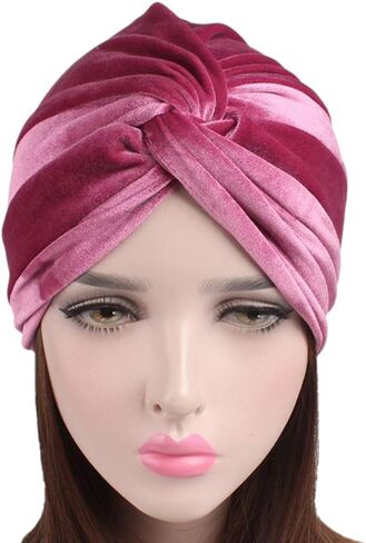 Decou Bright Color Twist Pleasted Hair Wrap StrecthTurban Cap Hat in Saudi Arabia