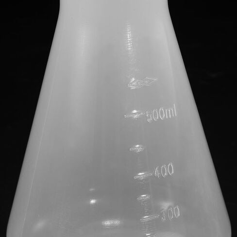 PATIKIL 100ml Plastic Erlenmeyer Flask with Screw Caps, 1 Pack Narrow Mouth Conical Flask for Laboratory, Clear in Saudi Arabia