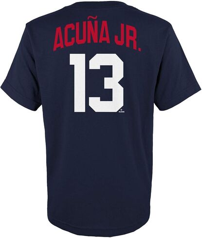 Ronald Acuna Jr. Atlanta Braves MLB Kids 4-7 Navy Blue Player Name & Number Jersey T-Shirt in Saudi Arabia