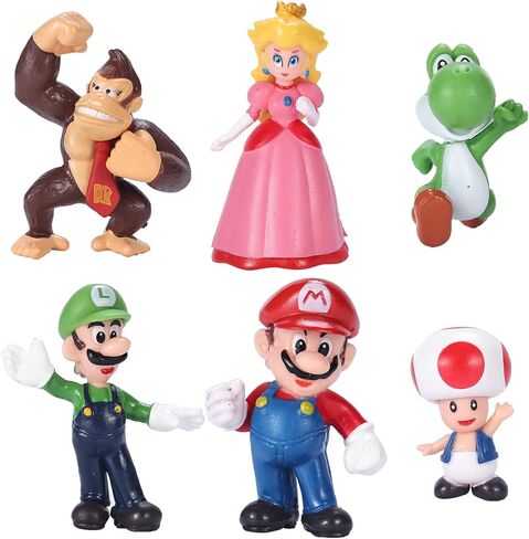 Mario Toys,Super Mary Action Figures Toys,Mario Characters，Mario Bros Princess, Turtle （48 Pack） in Saudi Arabia