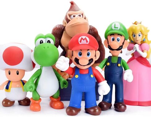 Mario Toys,Super Mary Action Figures Toys,Mario Characters，Mario Bros Princess, Turtle （48 Pack） in Saudi Arabia