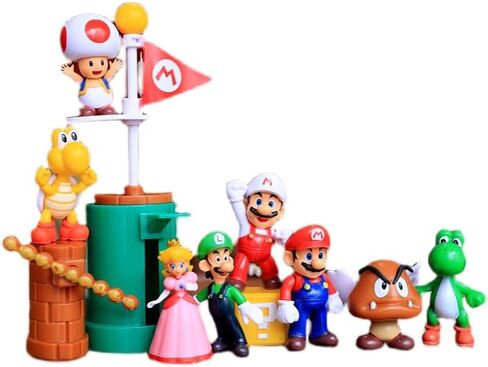 Mario Toys,Super Mary Action Figures Toys,Mario Characters，Mario Bros Princess, Turtle （48 Pack） in Saudi Arabia