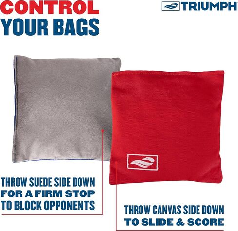 Triumph Sports Cornhole Bags - 8 Pack with Carrying Case - Multiple Styles Available in Saudi Arabia