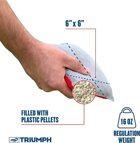 Triumph Sports Cornhole Bags - 8 Pack with Carrying Case - Multiple Styles Available in Saudi Arabia
