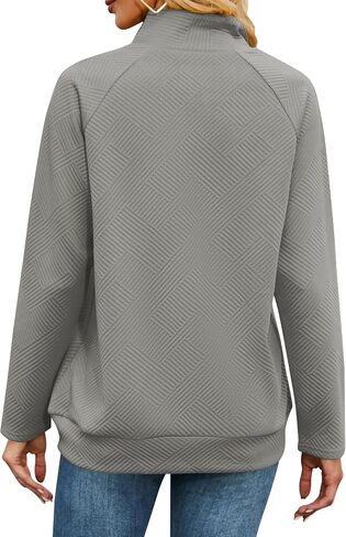 Womens Button Down Sweatshirts - Fashion Pullovers Shirts Tops with Casual Long Sleeve & Big Pocket Design in Saudi Arabia