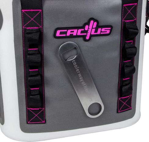 CACTUS Mojave 23 Party Kit - Insulated Soft Cooler/Non-Permeable/Long Lasting Cold Tech + Free Bonus Items: Soft Cold Pack, Neo Drink Holders, Stainless Opener w/Magnetic Front Panel (Cosmo Pink) in Saudi Arabia