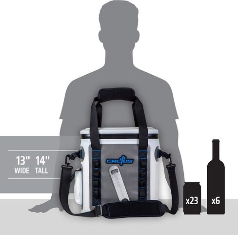 CACTUS Mojave 23 Party Kit - Insulated Soft Cooler/Non-Permeable/Long Lasting Cold Tech + Free Bonus Items: Soft Cold Pack, Neo Drink Holders, Stainless Opener w/Magnetic Front Panel (Cosmo Pink) in Saudi Arabia