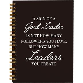 Leader Appreciation Gift Journal - Thank You Gifts for Boss Supervisor Manager Mentor Retirement Leaving, Leadership Gifts, A Sign of a Good Leader, Hardcover Spiral Notebook 5.5 x 8.3