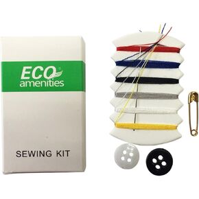 ECO amenities Embroidery Compact Sewing Kit, Individually Wrapped Paper Box, 100 Boxes per Case