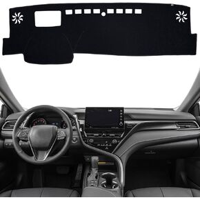 KEYOOG Dashboard Cover Dash Mat Fit for to-yota Camry 2024-2018 (with HUD Models),Car Dash Board Mat Anti-Glare Carpet,Non-Slip Pad Sunshield Protector (Black)