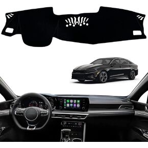Dashboard Dash Board Cover Mat Pad Carpet Non-Slip Custom Compatible with Kia K5 2021 2022 2023 Protector Sunshield (Without HUD)