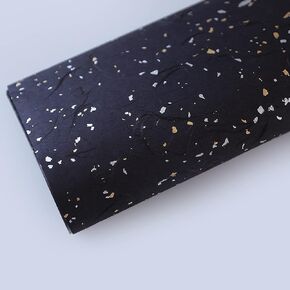 Banxidi Korean Gold and Silver Dot Gift Wrapping Paper Floral Wrapping Paper 10 Sheets Florist Supplies Waterproof Flower Bouquet Wrapping Paper for Fresh Flowers, 23.6x23.6 Inch (White)