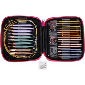 13 Pairs Circular Knitting Needles, Interchangeable Knitting Needles Set with Extension Cable, Size from 2.75mm to 10mm