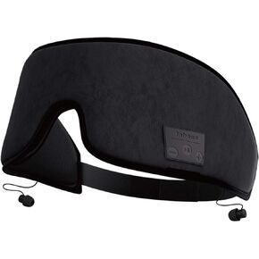 Jabees Serenity Sleep Headphones Wireless Bluetooth 5.0 Sleeping Eye Mask Light Blocker Earbuds for Music Audiobooks Air Travel Yoga Meditation and Relaxation