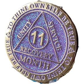 رقاقة رصانة مطلية بالذهب باللون الأرجواني اللامع لمدة 11 شهرًا من نوع AA Medallion Reflex Lavender