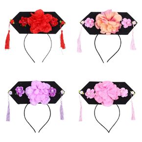 PRETYZOOM Girls Dresses 4pcs Chinese Hair Accessories Chinese Qing Dynasty Hair Hoop Ancient Princess Headband Vintage Royal Headpiece for Women Girls Random Color Headband Vintage Decor