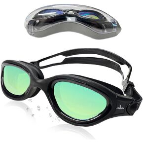 Pearl Multi-Mirrored Swimming Goggles UV Protection, Watertight Seal, Anti-Fog, Adjustable Strap, Comfortable for Adult Men and Women