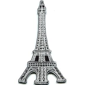 Eiffel Tower Paris France French landmark white embroidered embroidered applique iron-on patch new