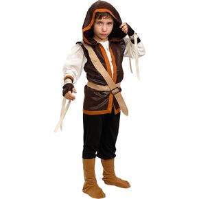 Dress Up America Robin Hood Costume For Boys - Renaissance Archer Costume For Kids