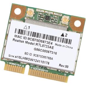 Mini PCI E Adapter, RTL8723AE Mini PciExpress 300M BT 4.0 Network Card, Supports 802.11b G N Protocol
