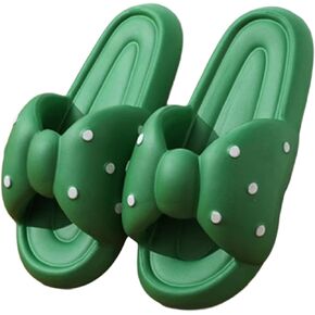 Cute Bow Design Women's Summer Slipper,Non-Slip Thick Sole Home Bathroom Indoor Comfort Sandals