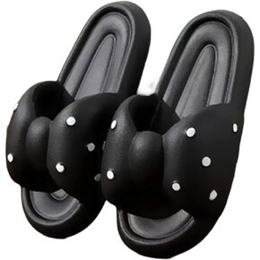 Cute Bow Design Women's Summer Slipper,Non-Slip Thick Sole Home Bathroom Indoor Comfort Sandals