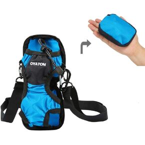 Water Bottle Carrier with Straps, Universal Water Bottle Holder Sling, Water Bottle Strap Folds into Pouch for Easy Storage, Perfect for Walking, Hiking and Travel