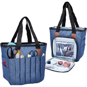 Precision Quilting Tools Sewing Bag - Durable Textile, Ideal For Storing Sewing Kits, Soft And Thick Padded, 10x9x5.5 Inches - Sewing Organizer - Accessories Not Included - Black