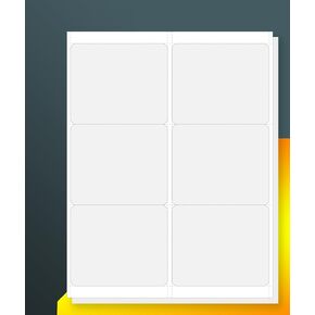 6UP 4" x 3-1/3" Shipping,Address,Mailing&Barcode Labels for Laser & Inkjet Printers[100 Sheets,600 Labels]