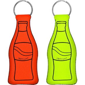 Wisdompro Floating Keychain for Boat Keys, Float 5 to 6 keys, Waterproof Neoprene Key Chain - Orange, Green