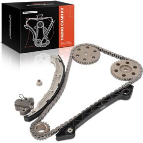 A-Premium 7-PC Engine Timing Chain Kit Compatible with Ford Escape 2005-2008, Focus 2006-2007, Mariner 2005-2007 - DOHC, L4 2.3L Replace# 6M8Z6K255A, L30112671