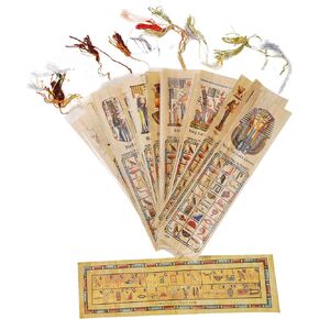 Egyptian Papyrus Paper Set of 10 Bookmarks Book Marks History Educational Set.