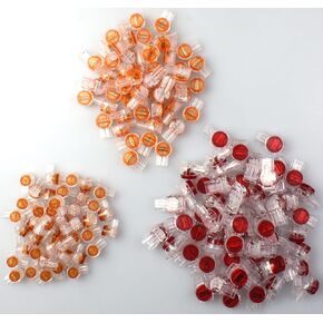 FDXGYH 150pcs Plastic Telephone Line Connector Waterproof Data Phone Wire Butt Splice Clear Network Cable Terminals(50pcs K1+50pcs K2+50pcs K3)