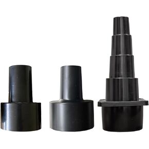 Universal Shop Vac Attachment and Vacuum Hose Adapter 3 Shop Vac Hose Adapters 2.5 in To 1.5 in, 2.5 in to 1.25 in and a Rubber 2.5 in to Variable End. Use Your Wet Dry Shop Vac Accessories