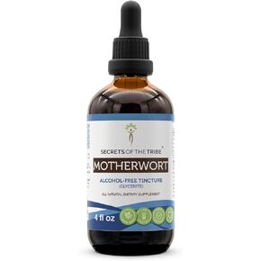 Secrets of the Tribe Motherwort Tincture Alcohol-Free Liquid Extract, Motherwort (Leonurus Cardiaca) Dried Herb (2x4 FL OZ)