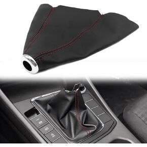Universal Car Shift Knob dust Cover, Shift Knob dust Cover Black PU Leather Manual/Auto Shifter Shift Boots Cover, Compatible with Most Car Truck,SUV-Blue