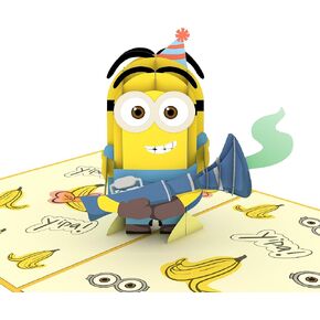 Lovepop Despicable Me Minions Birthday Surprise Pop Up Card - Greeting Card, 3D Cards, Pop Up Birthday Cards, Minions Birthday Card, Birthday Card for Kids