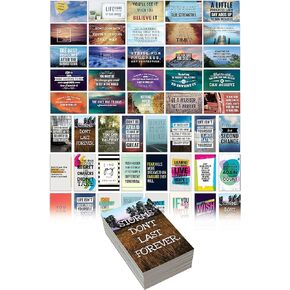 Better Office Products Motivation Inspiration Affirmation Cards, 120 Pack, 2 Each of 60 Unique Assorted Designs, Encouragement Card Deck, 2" x 3.5" (Business Card Size)