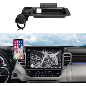 Autorder Phone Holder Mount for Toyota Tundra 2022 2023 2024 Accessories Center Console Dashboard Organizer with Phone Stand with Anti-Slip Mat