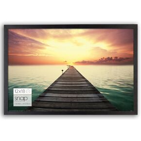 Gallery Solutions - Size 12"x18" - Picture Frame - Black Design for Wall Mounting - Horizontal Wall Mount - Poster Frame - Lightweight Wall Frame in Kuwait
