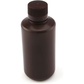 Othmro 500ml Plastic Bottles Lab Chemical Reagent Polyethylene Bottles Wide Mouth Liquid Solid Round Bottles Sample Storage Containers Sealing Storage Bottles with Brown Cap for Food Stores