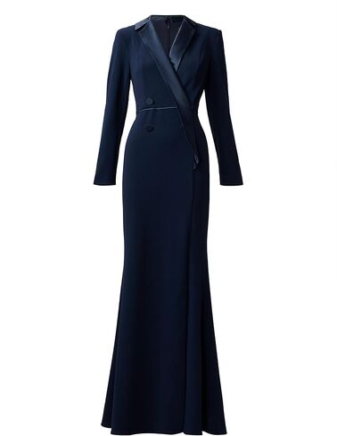 Adrianna Papell Women's Crepe Tuxedo Gown in Saudi Arabia