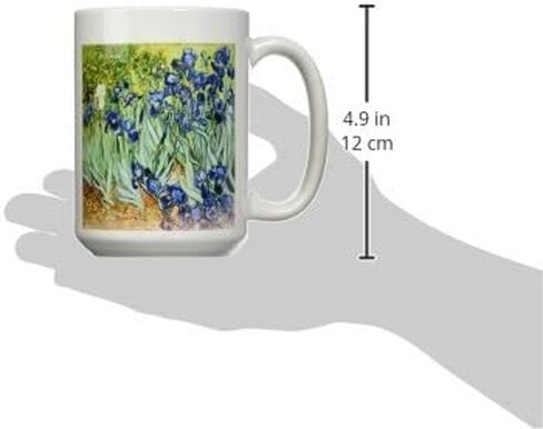 3dRose Van Gogh Painting Irises II Painting Ceramic Mug, 15-Ounce in Saudi Arabia