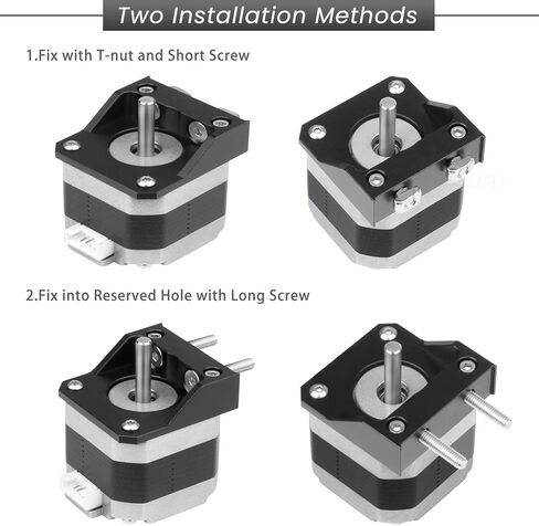 UniTak3D Z Axis Stepper Mount Ender 3 Bracket Nema 17 Motor Mounting لوحة على شكل حرف L من سبائك الألومنيوم لطابعات Ender 3 S1، Ender 3 V2/Neo، Ender 3 Pro، Ender 3/Neo، CR10 Smart Pro، CR10S Pro V2 ثلاثية الأبعاد in Saudi Arabia