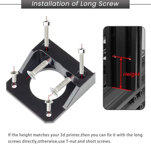 UniTak3D Z Axis Stepper Mount Ender 3 Bracket Nema 17 Motor Mounting لوحة على شكل حرف L من سبائك الألومنيوم لطابعات Ender 3 S1، Ender 3 V2/Neo، Ender 3 Pro، Ender 3/Neo، CR10 Smart Pro، CR10S Pro V2 ثلاثية الأبعاد in Saudi Arabia