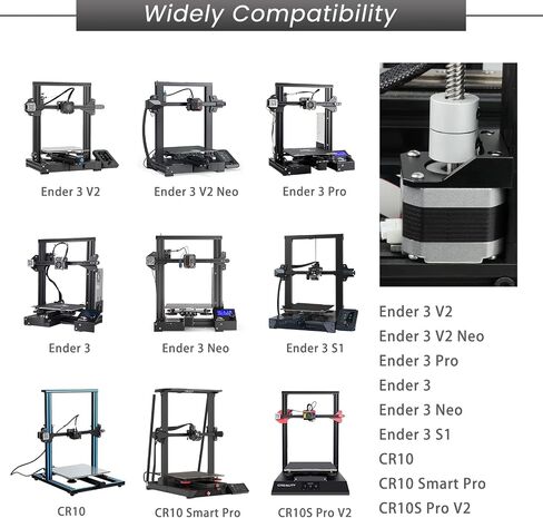 UniTak3D Z Axis Stepper Mount Ender 3 Bracket Nema 17 Motor Mounting لوحة على شكل حرف L من سبائك الألومنيوم لطابعات Ender 3 S1، Ender 3 V2/Neo، Ender 3 Pro، Ender 3/Neo، CR10 Smart Pro، CR10S Pro V2 ثلاثية الأبعاد in Saudi Arabia