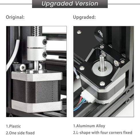 UniTak3D Z Axis Stepper Mount Ender 3 Bracket Nema 17 Motor Mounting لوحة على شكل حرف L من سبائك الألومنيوم لطابعات Ender 3 S1، Ender 3 V2/Neo، Ender 3 Pro، Ender 3/Neo، CR10 Smart Pro، CR10S Pro V2 ثلاثية الأبعاد in Saudi Arabia
