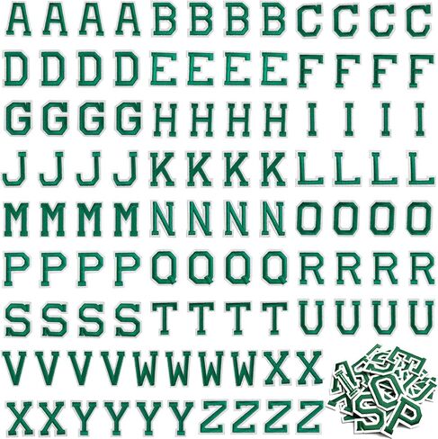 104 قطعة من Coopay للكي على الرقع، خياطة الحروف الأبجدية على الزينة مع رقعة مطرزة من A-Z شارة حرف تزيين رقع إصلاح للجينز والقمصان والقبعات والأحذية والحقائب ومستلزمات الملابس (أزرق) in Saudi Arabia
